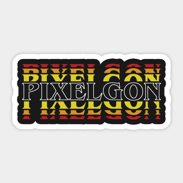 Pixelgon Echo Black Sticker by vedderjoshua